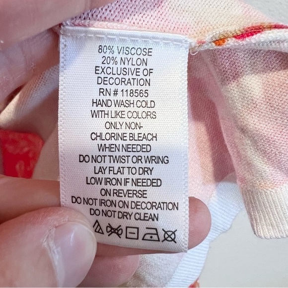 Quacker Factory Rhinestones Button Front Short Sleeve Cardigan Coral Orange XL - Picture 5 of 9